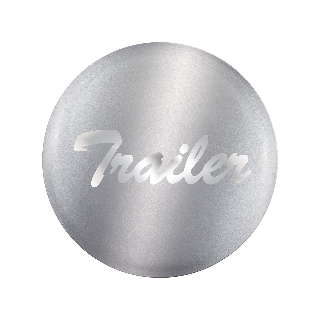 "Trailer" Chrome Aluminum Screw-On Air Valve Knob With Multi Color Glossy Sticker