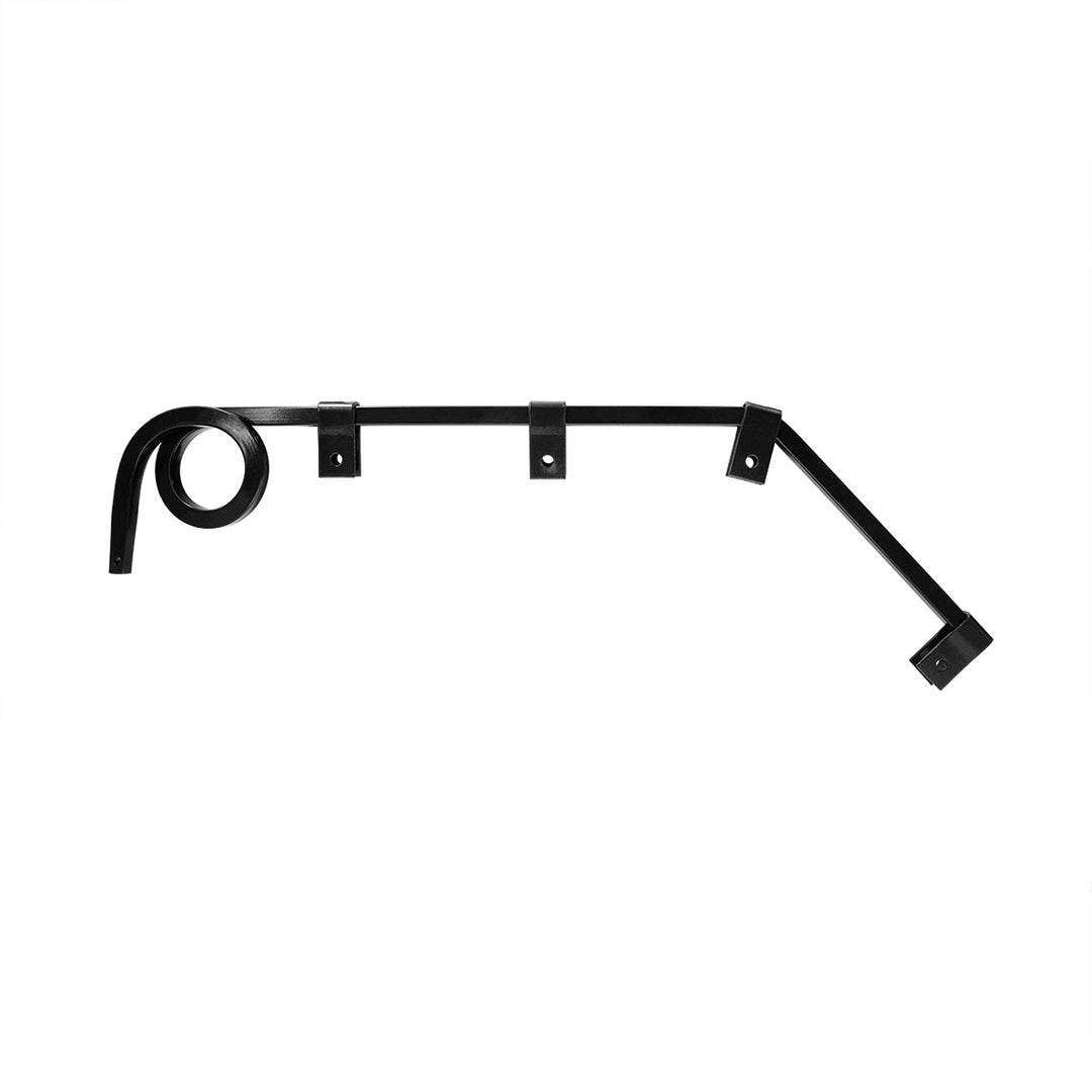 Black Angled Mud Flap Hangers With Mounting Hardware - 1 Coil (Pair)
