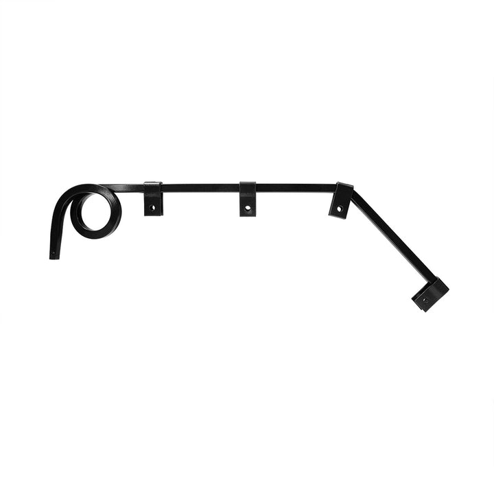 Black Angled Mud Flap Hangers With Mounting Hardware - 1 Coil (Pair)