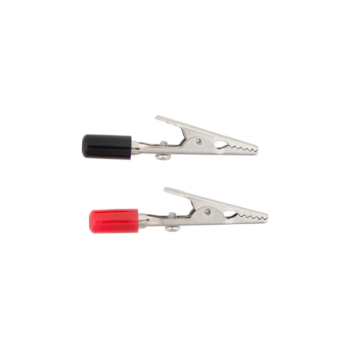 2" 10 Amp Alligator Test Clips w/ PVC Handles, 5Red/5Black (5-Pack)