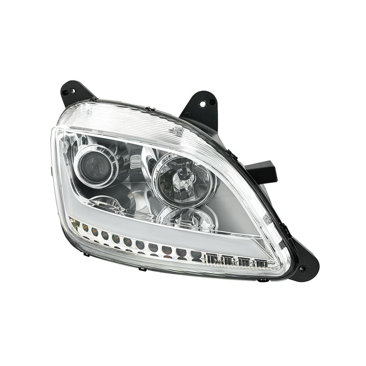 Chrome Projection Headlight With LED Position Light &amp; Sequential Signal For 2012-2021 Peterbilt 579 - Passenger