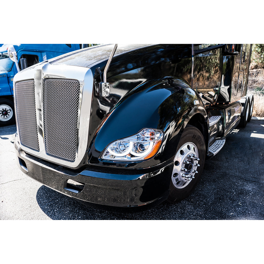 Chrome Projection Headlight With LED Position Light For 2013-2021 Kenworth T680 - Passenger