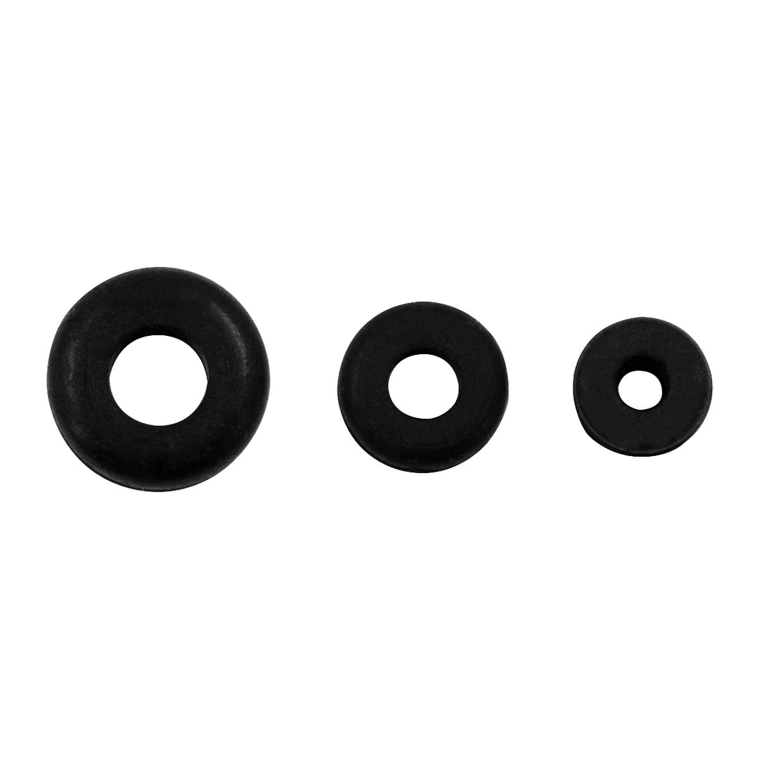 1/4",5/16",3/8" Mounting Holes Black Vinyl Grommets (13-Pack)