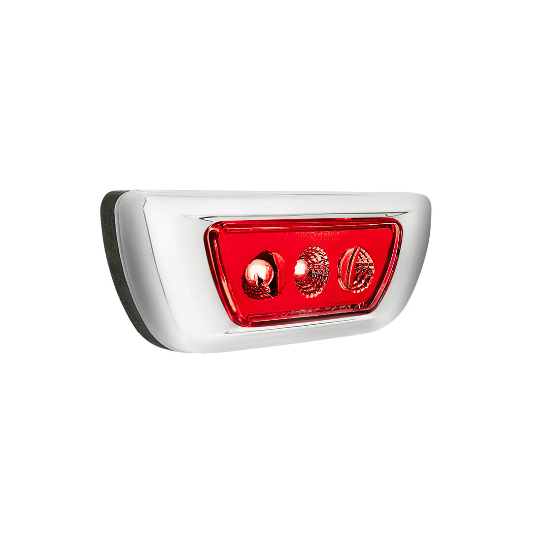 3 LED Double Fury Cab Light For 2013-2021 Kenworth T680 &amp; 2012-2021 Peterbilt 579 - Amber &amp; Red LED