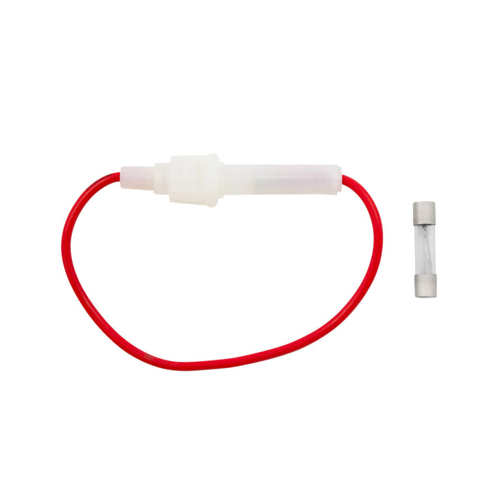 In - Line Glass Fuseholder 16 AWG 6.5" Wire w/ 14 Amp SFE Fuse, 1 Set.