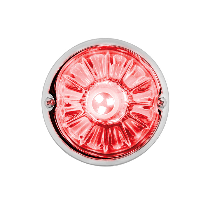 UltraBurst Glass Watermelon Flush Mount Kit With 18 LED Bulb - Red LED/Clear Lens