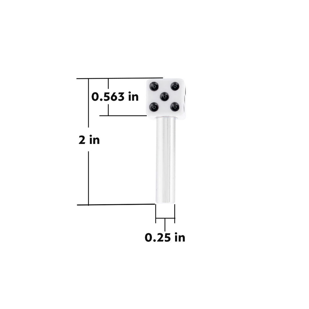 Dice Door Lock Knobs - White (2Pc/Set)