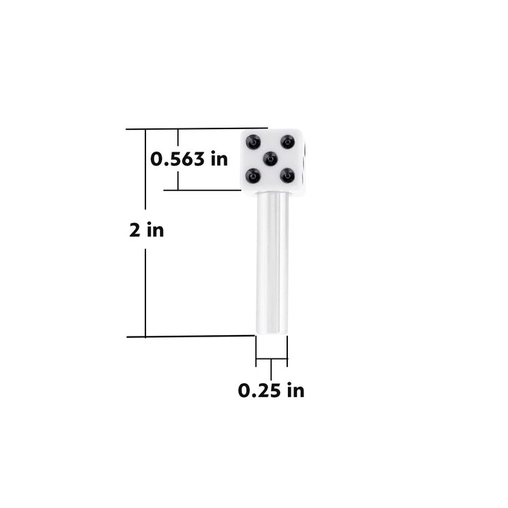 Dice Door Lock Knobs - White (2Pc/Set)