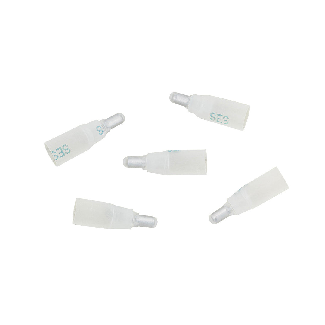 22-14 AWG CS Closed - End Heat Shrink Connector - Clear w/ Blue Dash (5-Pack)