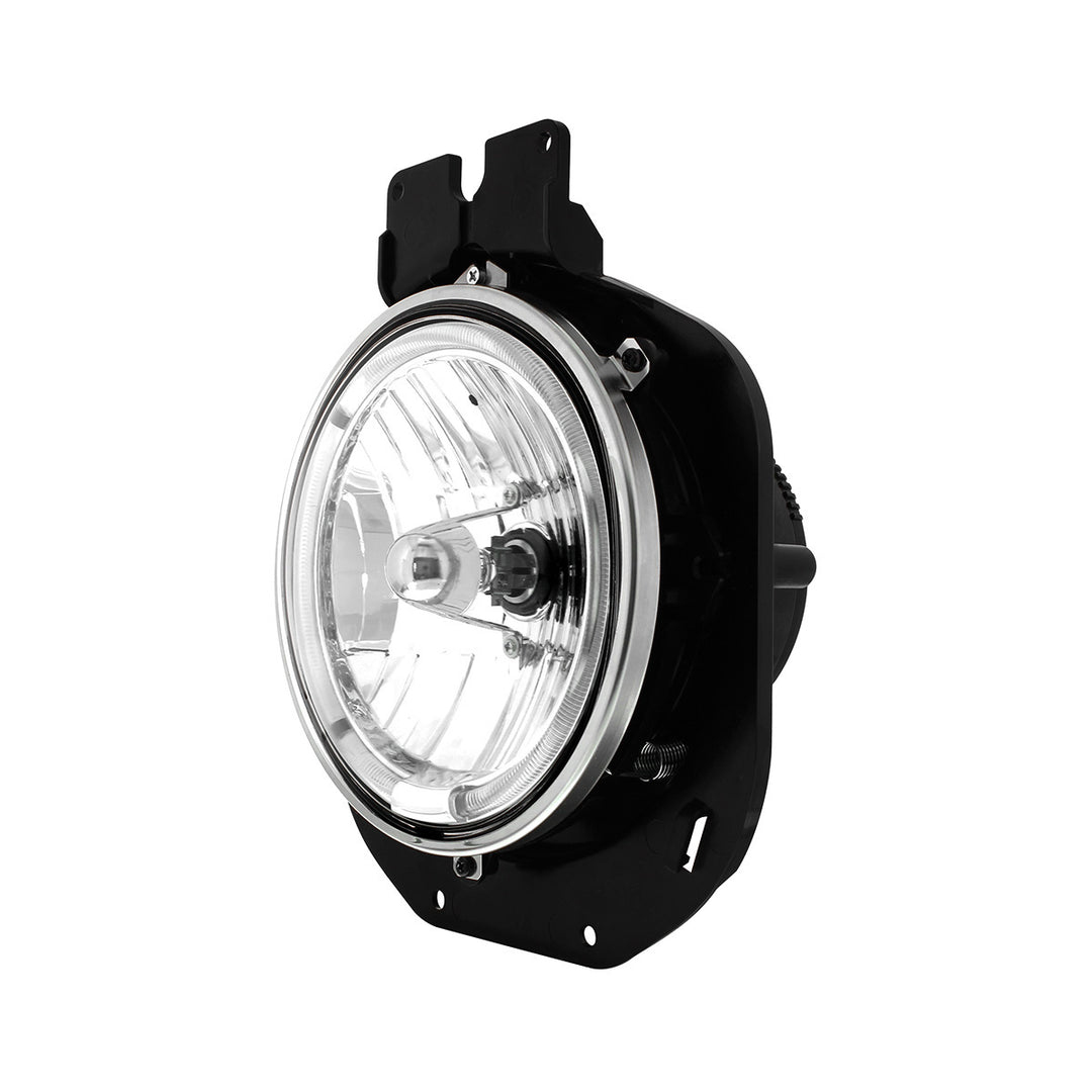 Crystal Headlight With White LED Halo Ring For 1996-2005 Freightliner Century
