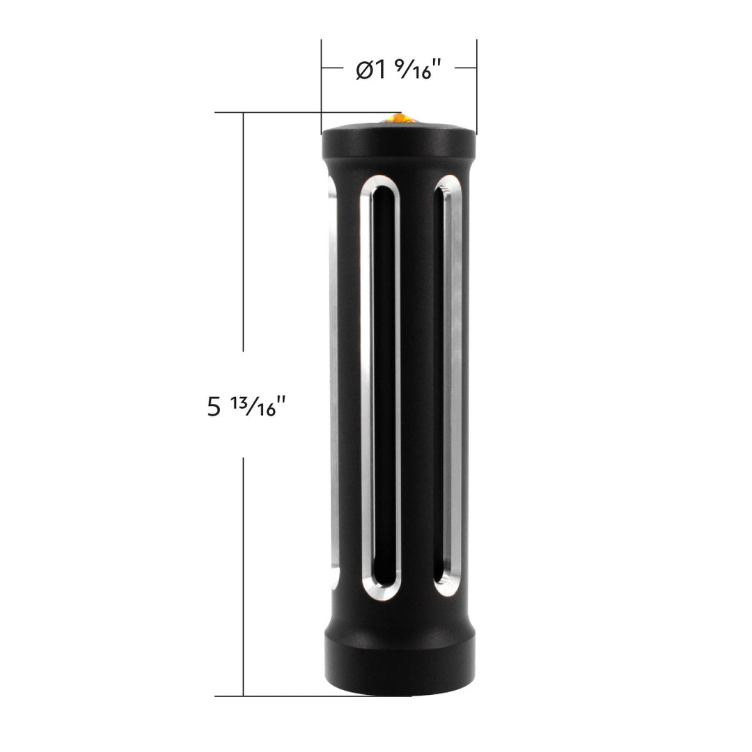 M30 x 3.5 Thread-On Sonoma Style Gearshift Knob - Amber Crystal/Matte Black