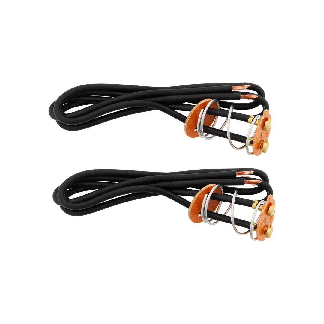 2 - Wire Universal Double Contact Light Socket Base w/ Fiber Washers &amp; Tension Spring, 2 Pcs.