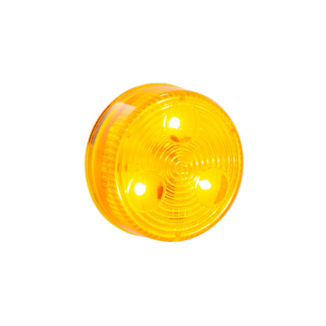 3 LED 2" Round Low Profile Light (Clearance/Marker) - Amber LED/Lens (Bulk)