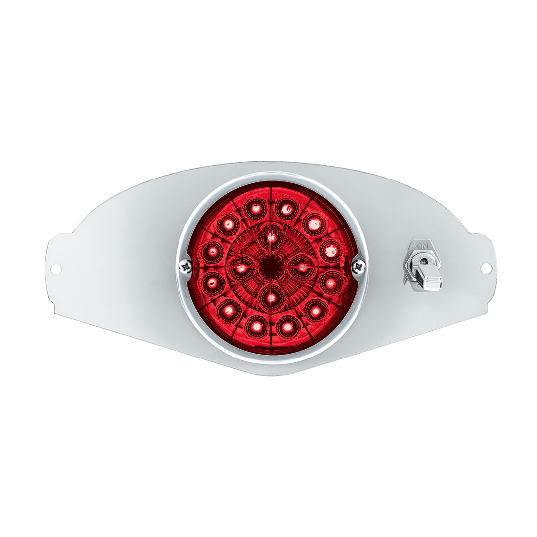 304 Stainless Steel Above Door Dome Light Kit W/ 17 LED Double Fury Watermelon For 2008-2017 FL Cascadia - Red &amp; White LED
