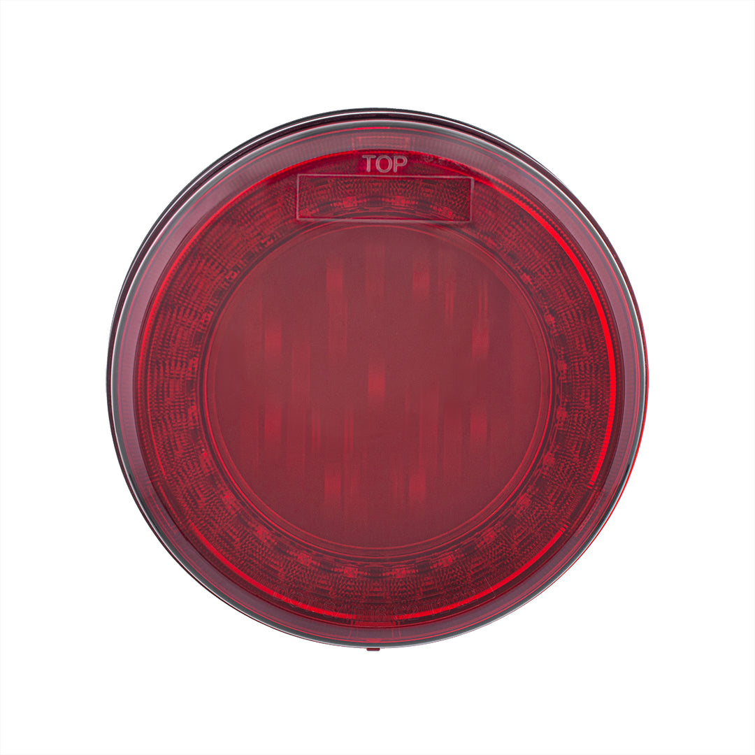33 LED 4" Round Lumos Light X - Series (Stop, Turn &amp; Tail) - Red LED/Red Lens