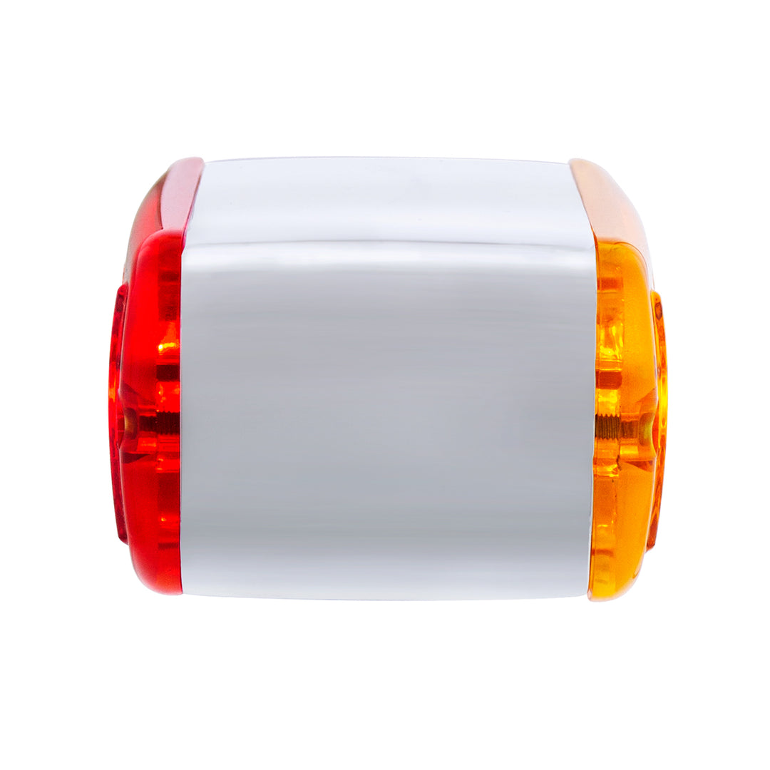 6 LED Single Function Double Face Light - Horizontal Mount - Amber &amp; Red LED/Amber &amp; Red Lens