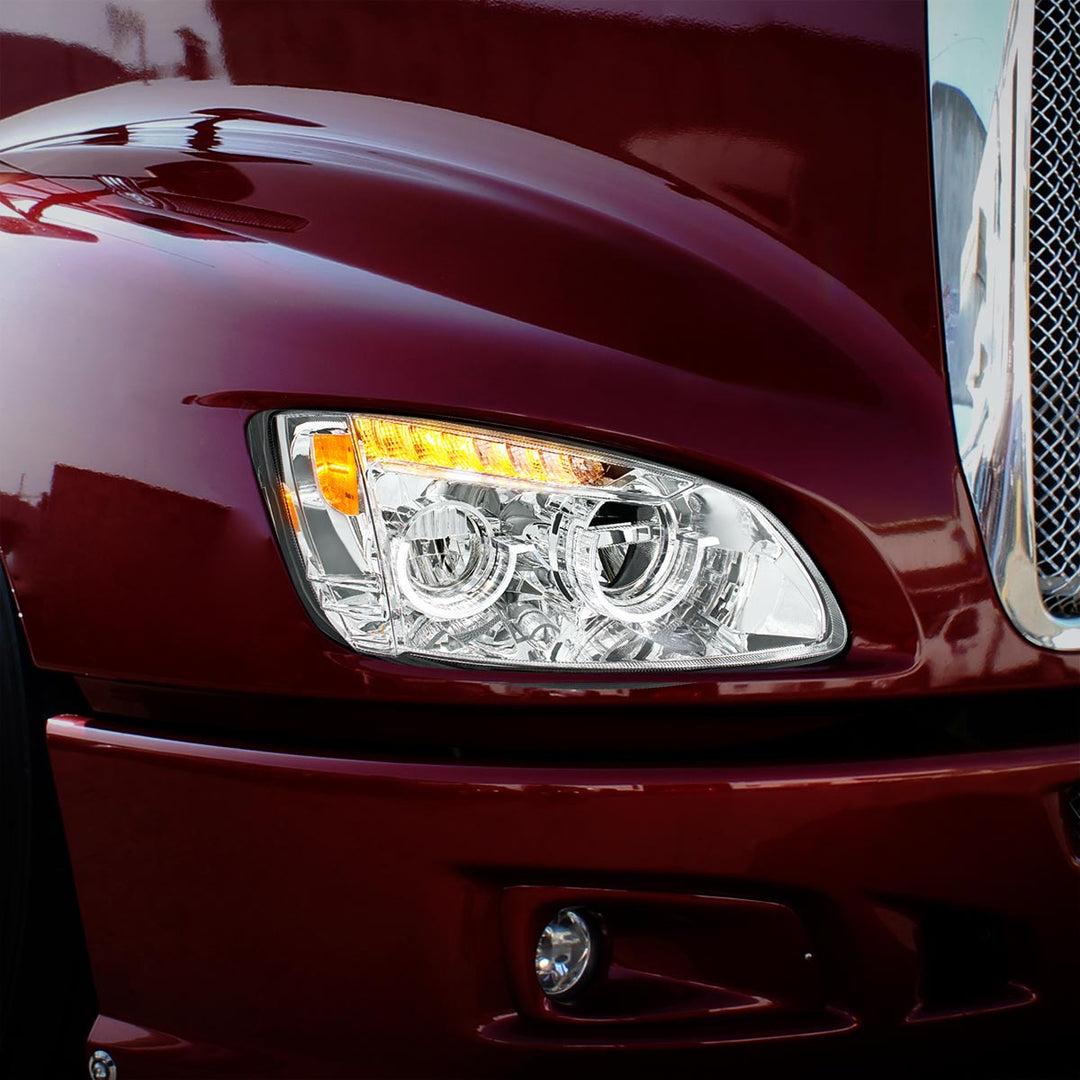 Chrome Full LED Headlight For 2008-2017 Kenworth T660 - Passenger
