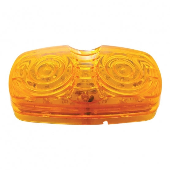 16 LED 4" x 2" Rectangular Light (Clearance/Marker) - Amber LED/Amber Lens
