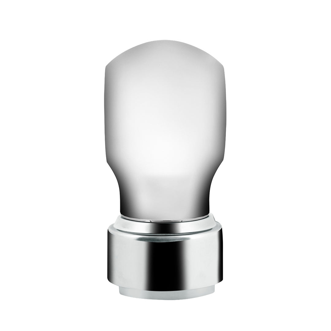 Thread-On Chrome Charlotte Style Gearshift Knob With LED 9/10 Speed Adapter - Purple LED
