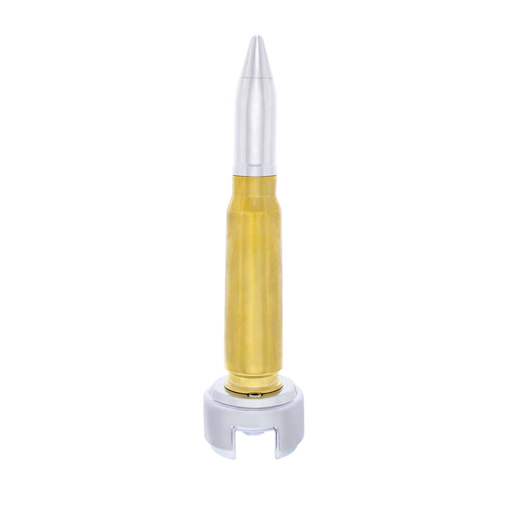 Bullet-Tip Chrome Thread-On Gearshift Knob With 13/15/18 Speed Adapter