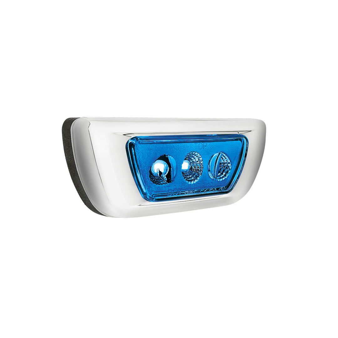 3 LED Double Fury Cab Light For 2013-2021 Kenworth T680 &amp; 2012-2021 Peterbilt 579 - Amber &amp; Blue LED