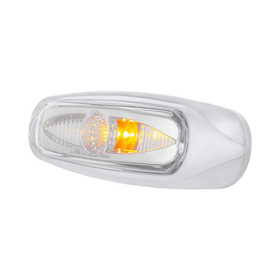 5-3/4" Wide 3 LED ViperEye Light (Clearance/Marker) - Amber LED/Clear Lens