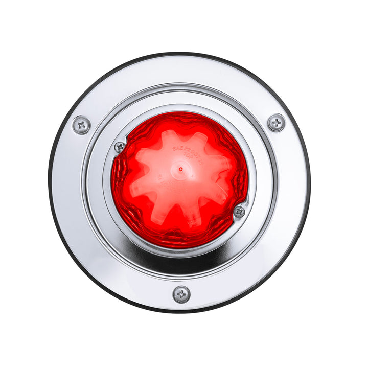 9 LED Dual Function GloLight Watermelon Sleeper Bunk Kit With 304 Stainless Steel Bezel - Red LED/Red Lens