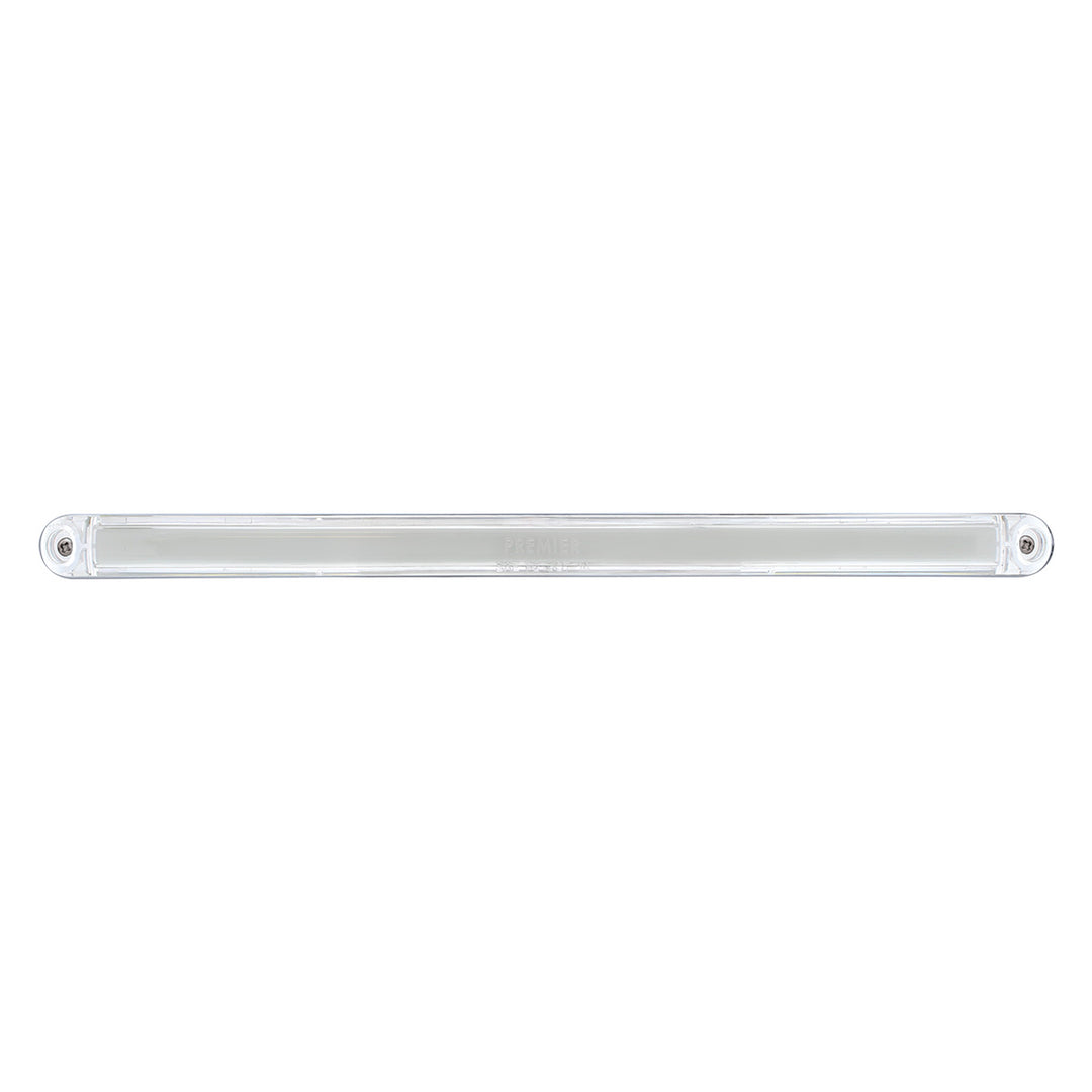 24 LED Dual Function 12" GloLight Bar With Bezel - Amber LED/Clear Lens