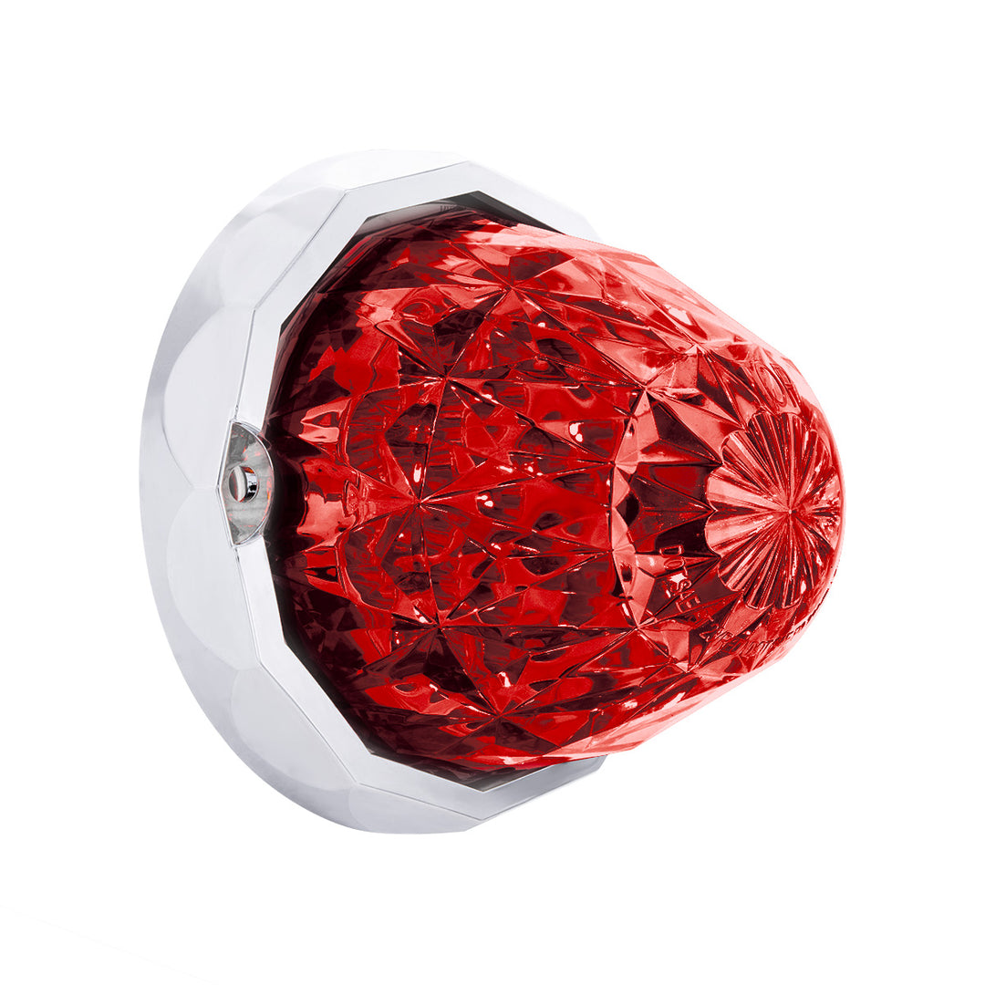 Double Fury 19 LED Dual Function Crystal Watermelon Light Kit With Bezel - Amber &amp; Red LED/Clear Lens