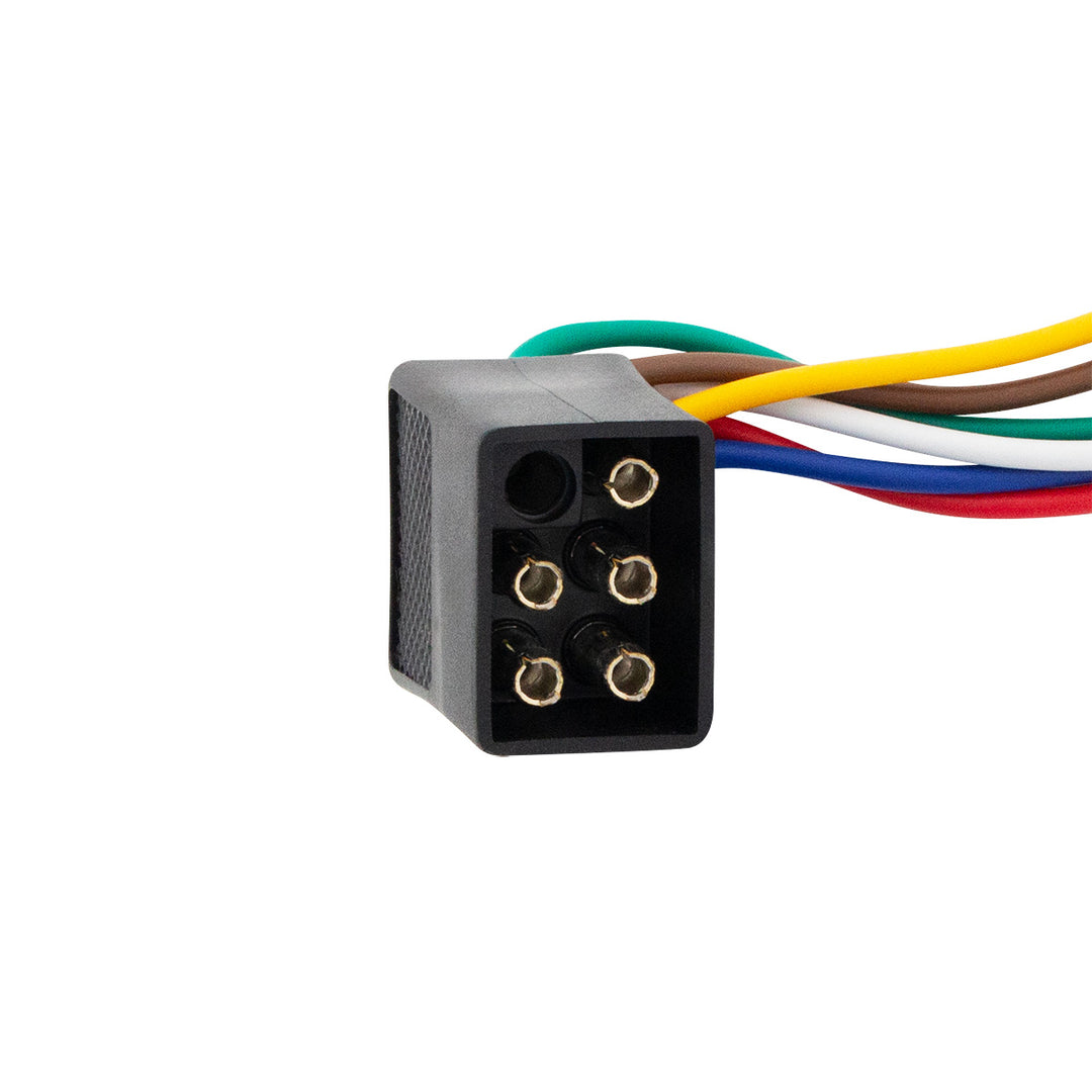6 - Way Squared Moisture Proof M/FM Trailer Connectors w/ Polarized Plugs, 1 Pc.