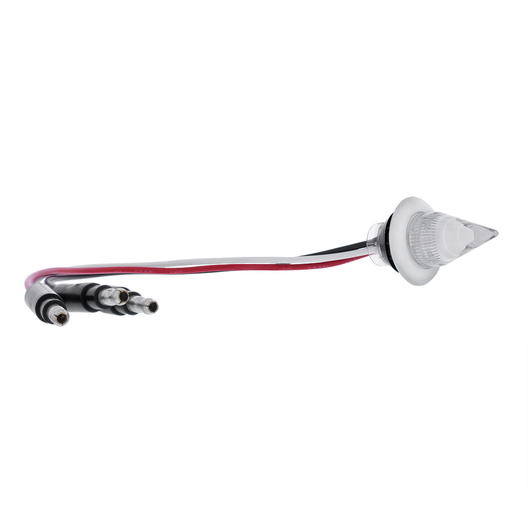 4 LED Dual Function 3/4" Mini Spike Light With Stainless Steel Bezel (Auxiliary/Utility) - Blue LED/Clear Lens