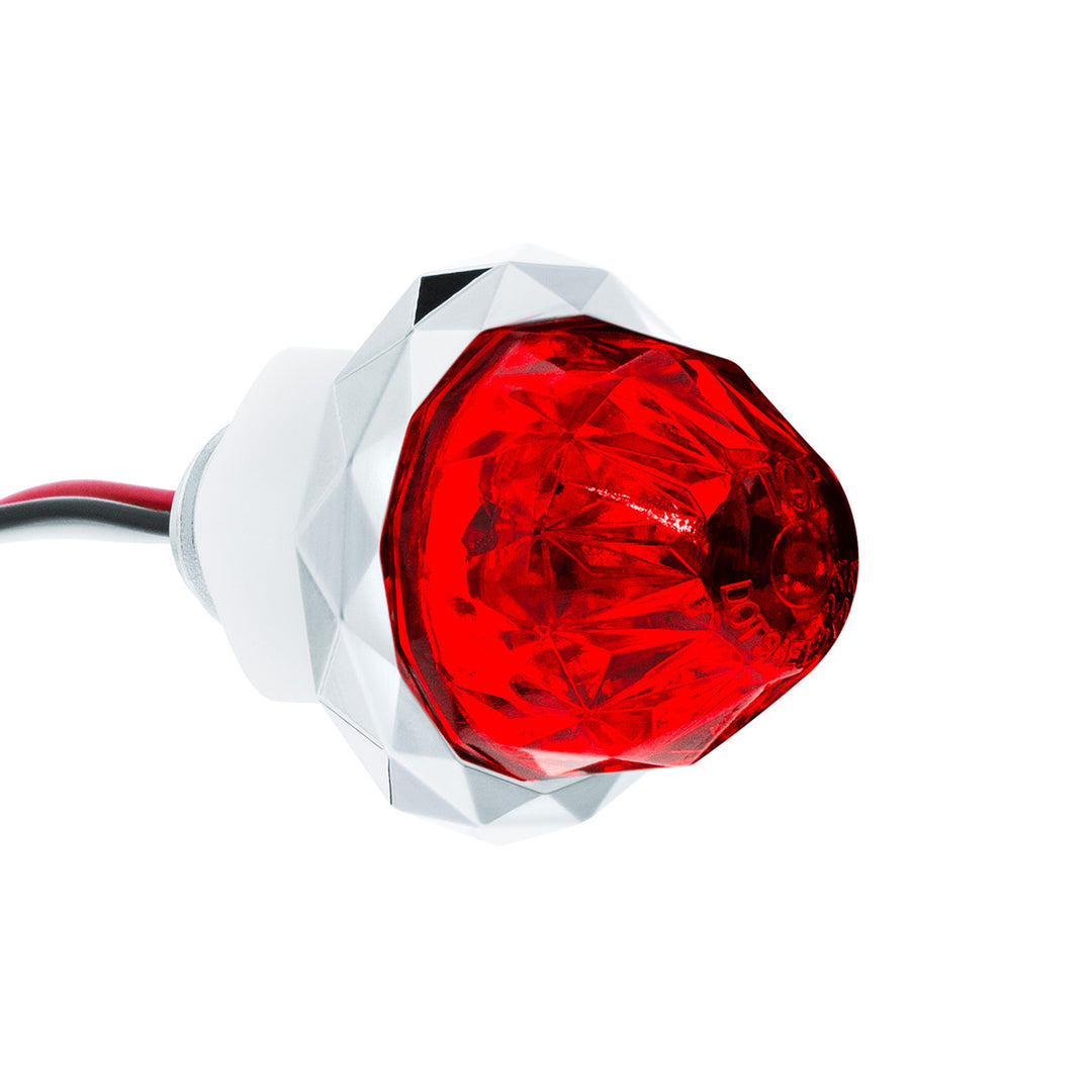 2 LED Dual Function Mini Crystal Watermelon Light (Clearance/Marker) - Red LED/Red Lens