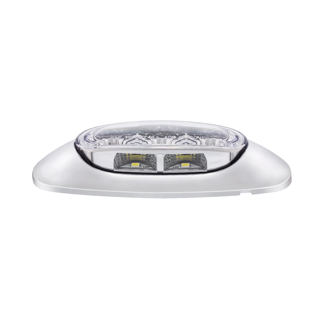 5 LED Reflector Light (Auxiliary/Utility) With Side Ditch Light - Red LED/Clear Lens (Card)