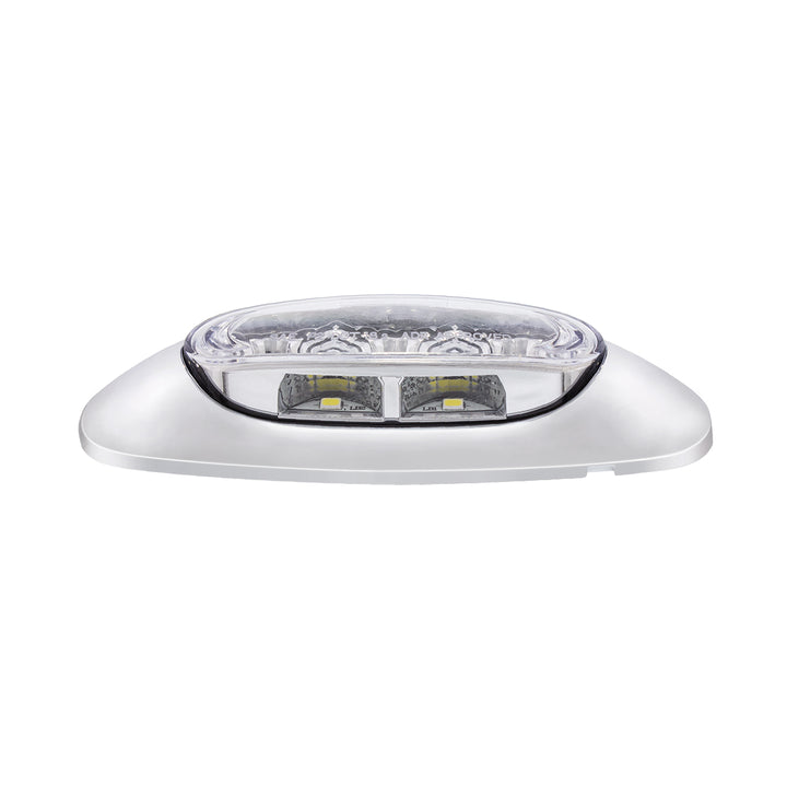 5 LED Reflector Light (Auxiliary/Utility) With Side Ditch Light - Red LED/Clear Lens (Card)