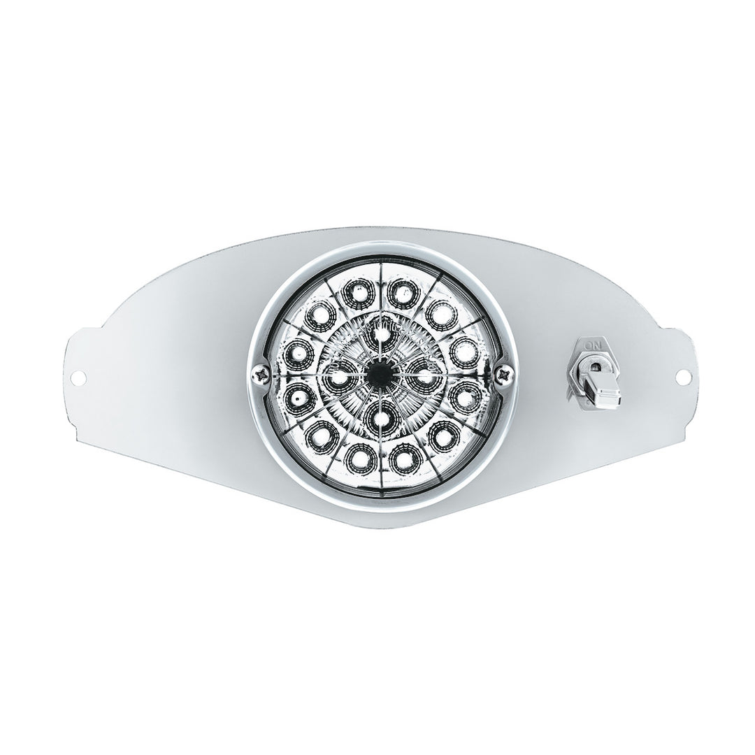 304 Stainless Steel Above Door Dome Light Kit W/ 17 LED Double Fury Watermelon For 2008-2017 FL Cascadia - Amber &amp; White LED