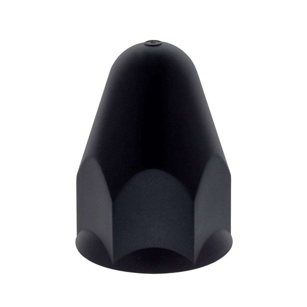 1-1/2" x 2-3/4" Matte Black Painted Plastic Bullet Nut Covers - Push-On (Color Box of 20)