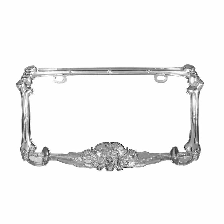 Pirate License Plate Frame - Chrome