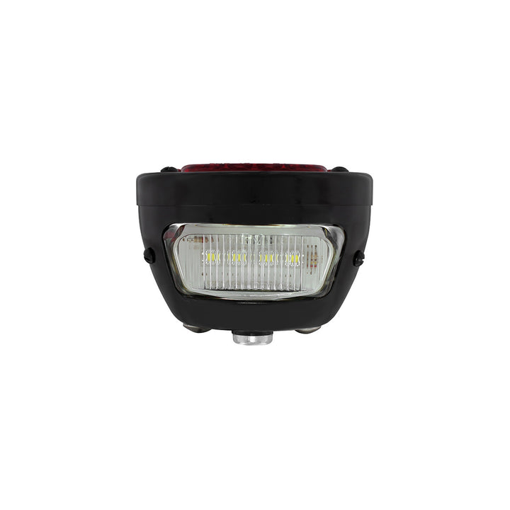 Black Motorcycle Rear Fender Mounting Bracket With 1928 LED "DUO Lamp" Tail Light