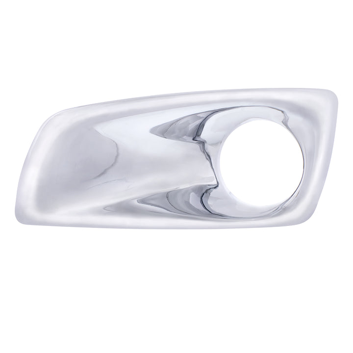 Chrome Plastic Fog Light Cover With Light Opening For 2007-2017 Kenworth T660 - Driver