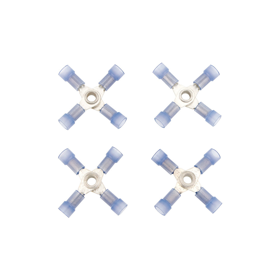 16-14 AWG 4 - Way (X) Nylon Connector (4-Pack)