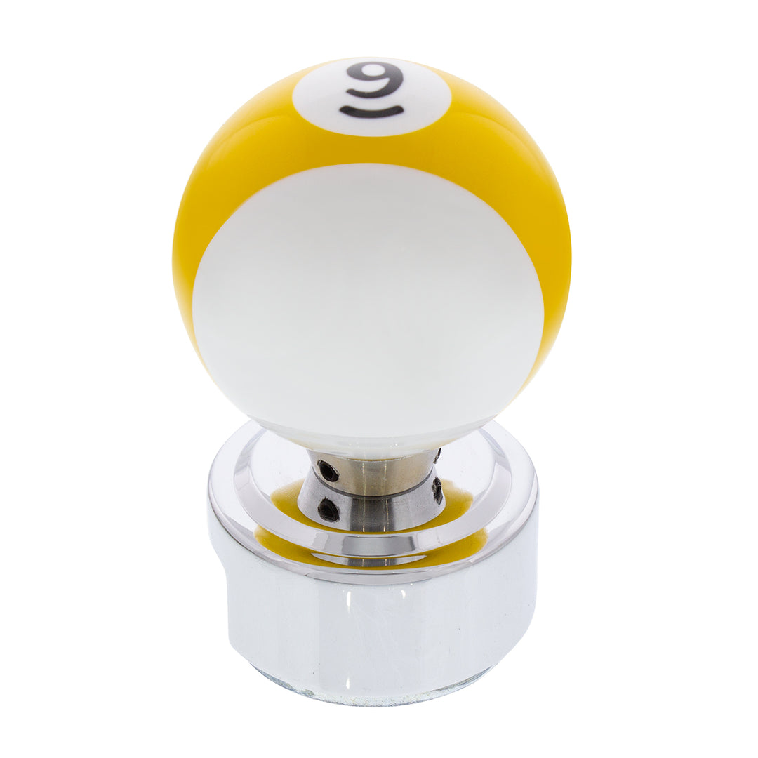 Number 9 Pool Ball Gearshift Knob For 13/15/18 Speed Eaton Style Shifters