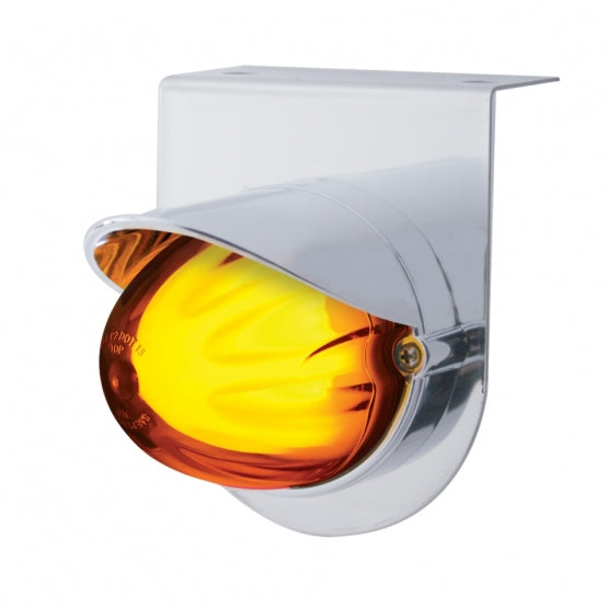 Stainless Light Bracket With 9 LED Dual Function Watermelon GloLight &amp; Visor - Amber LED/Amber Lens