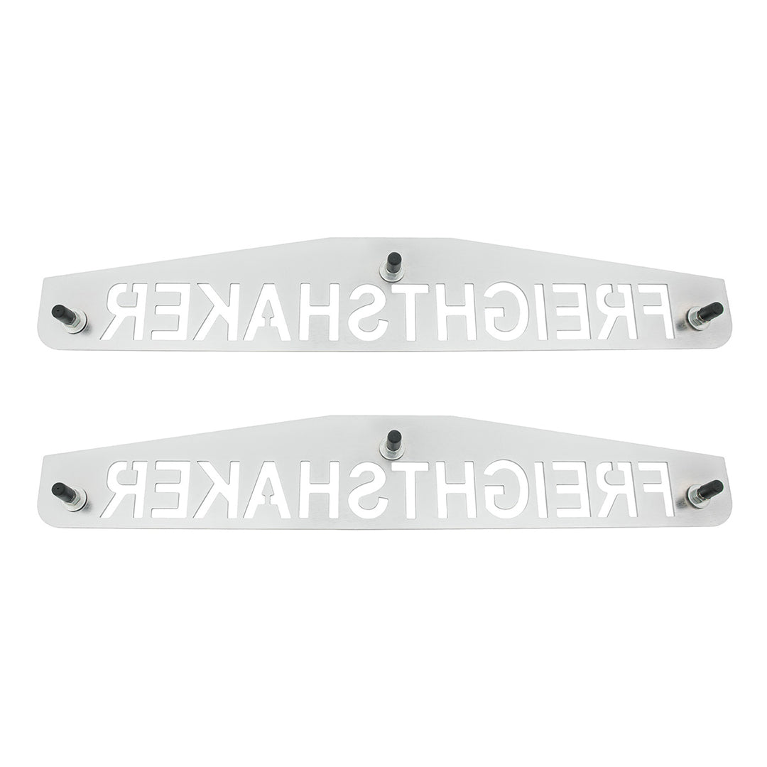 4" x 24" Chrome Freightshaker Bottom Mud Flap Plate - Welded Stud (Card of 2)