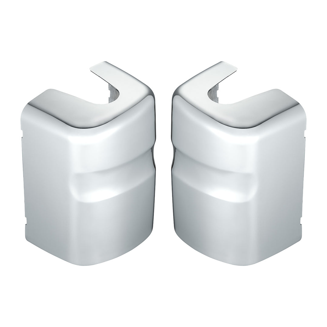 Chrome Plastic Bottom Mirror Post Covers For 2000-2010 International 9200I/9400I/9900I (Pair)