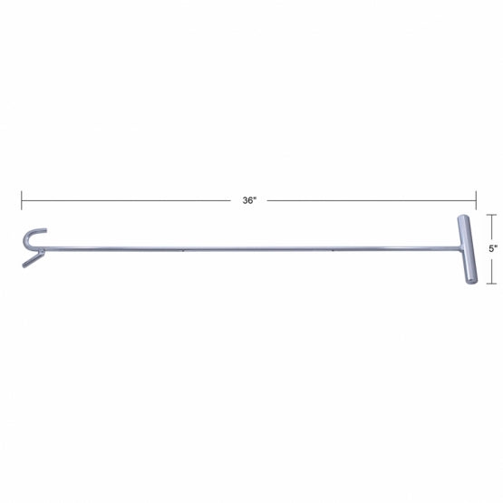 Chrome 36" Long Fifth Wheel Pin Puller, S - Hook (Each)