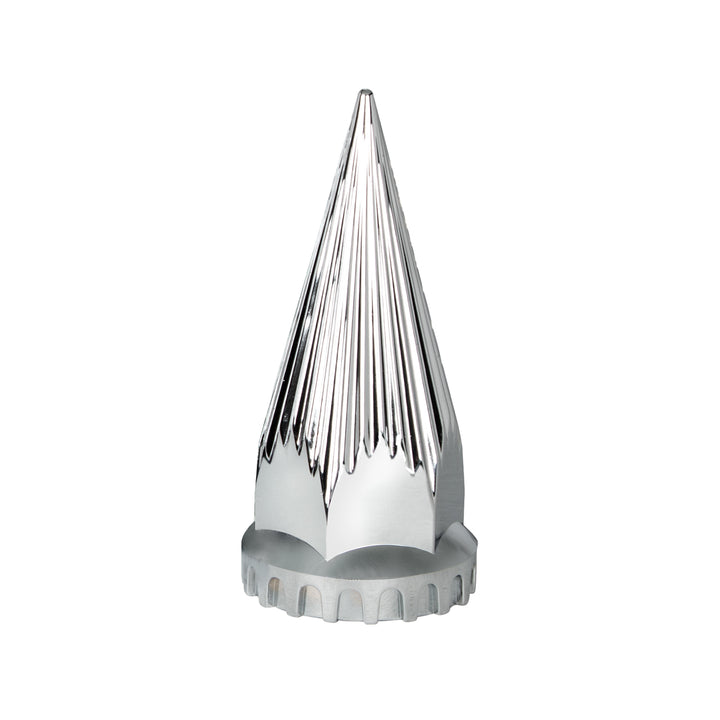 33mm X 4-3/4" Chrome Plastic Razor Nut Cover With Flange - Thread-On (Bulk)