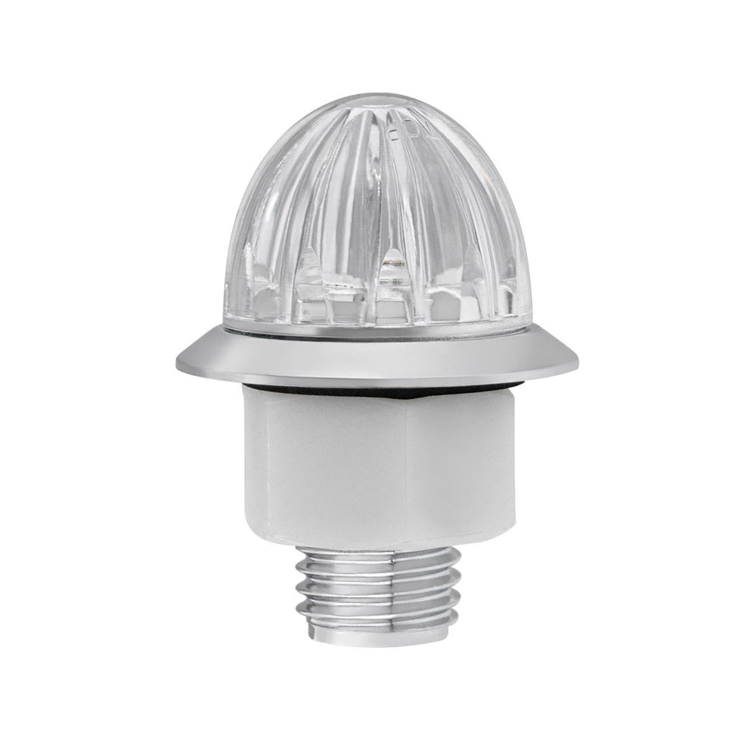 4 LED 1-1/8" Watermelon Double Fury Light With Clear Lens (Clearance/Marker) - Amber &amp; Red LED