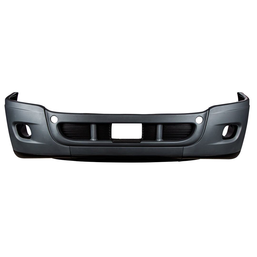 Complete 3 - Piece Front Bumper Set With Fog Light Hole For 2008-2017 Freightliner Cascadia