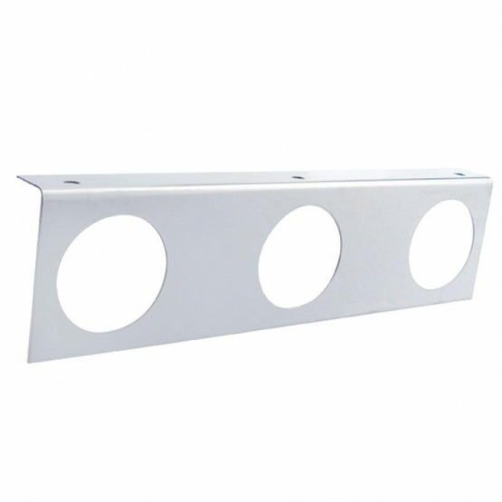 Stainless Light Bracket With 3 x 2-1/2" Light Cutouts