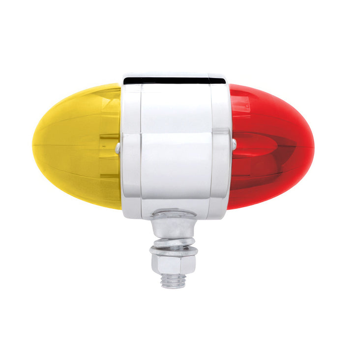 17 LED Dual Function Reflector Double Face Light - Amber &amp; Red LED/Amber &amp; Red Lens